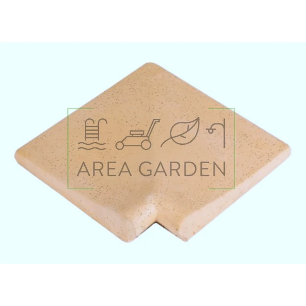 Kamień brzegowy do basenu Bordo Rosalind piaskowy narożny zewnętrzny