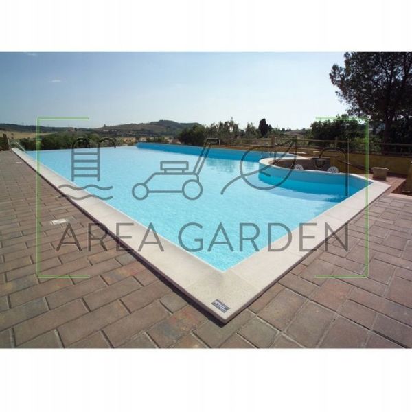 Kamień brzegowy do basenu Bordo Rosalind biały narożny wewnętrzny