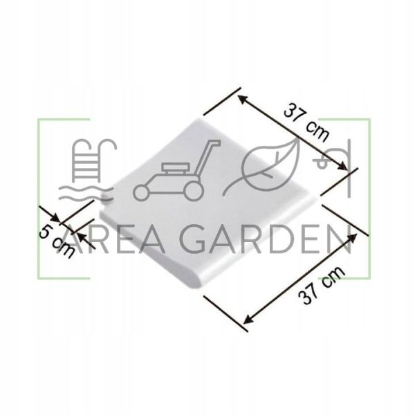 Kamień brzegowy do basenu Bordo Rosalind biały narożny wewnętrzny